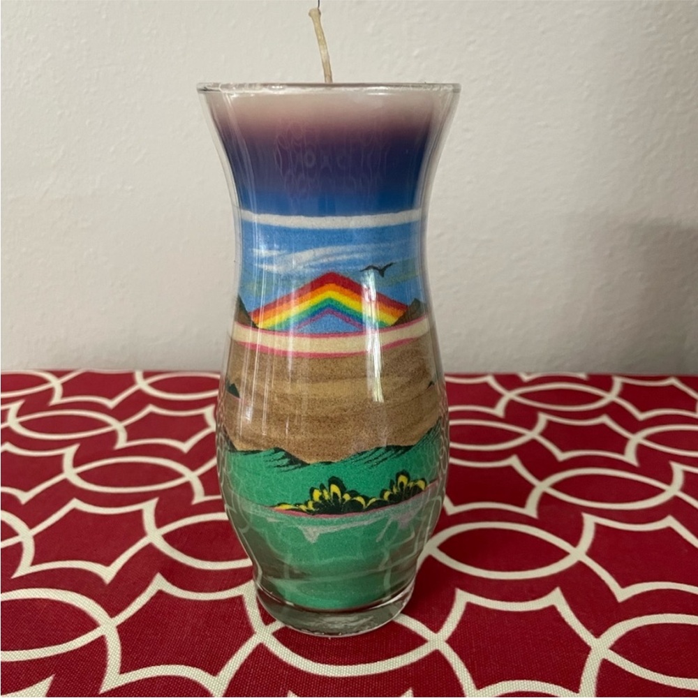 Sand Art Jar Candle, Unburned